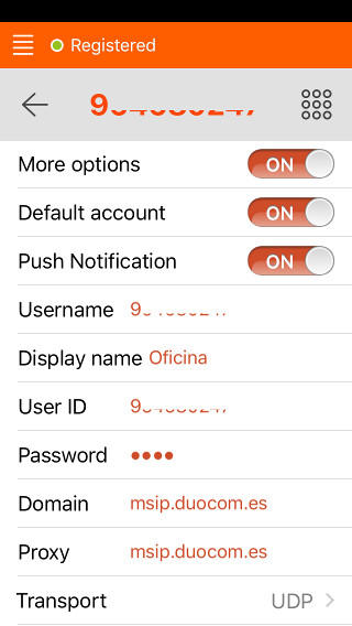 configuracion ios aplicacion voip