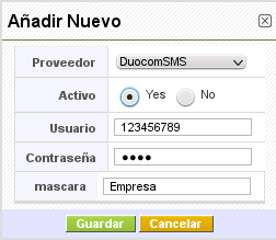 envio sms