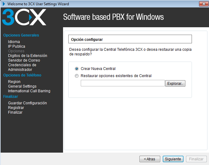 asistente paso 3 del 3cx