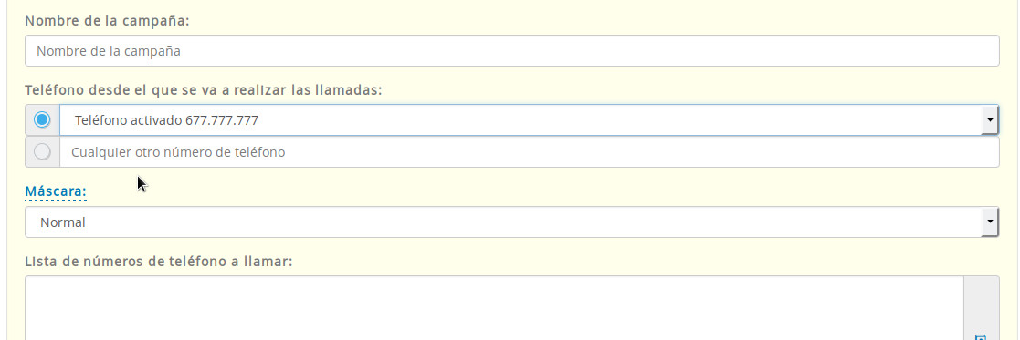 campaña llamada saliente