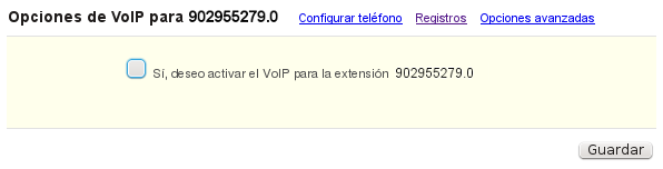 enlace voip a extension