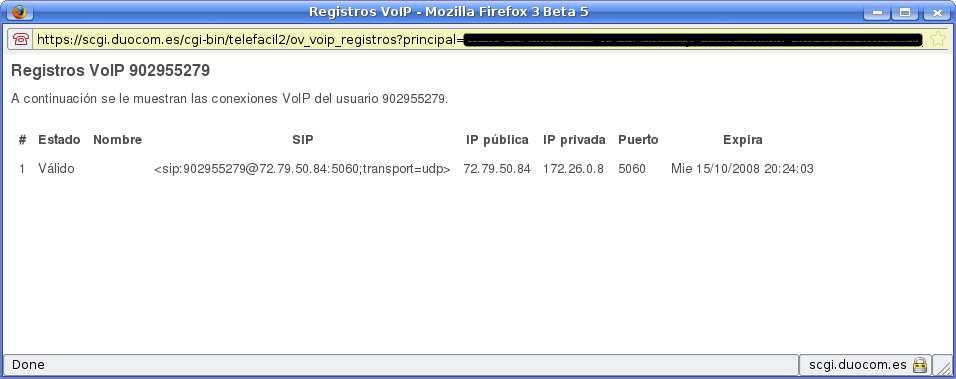 Registros VOIP