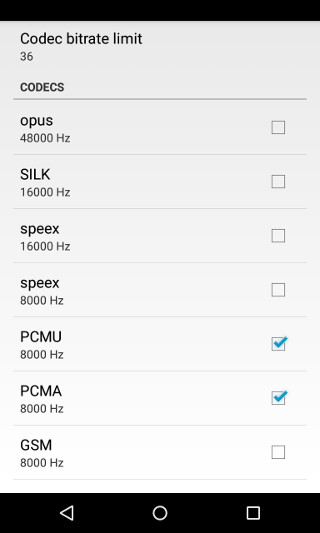 configuracion android aplicacion voip