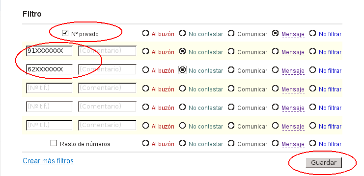filtro numero virtual