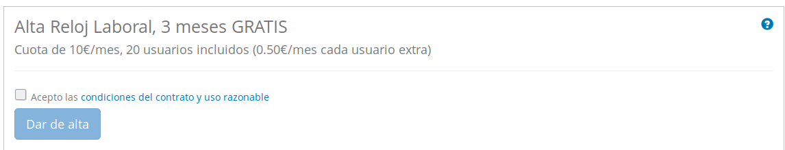 activar reloj laboral
