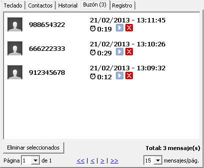 buzon de voz del softphone